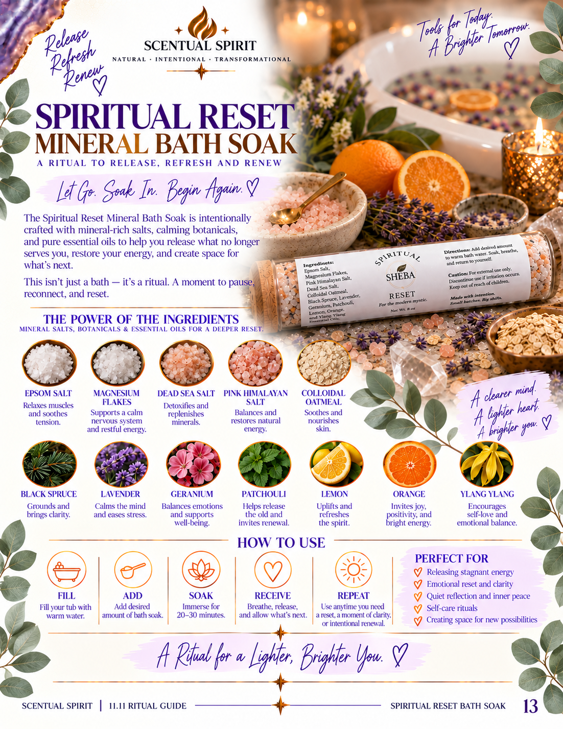 Spiritual Reset Mineral Bath Soak (4 oz)
