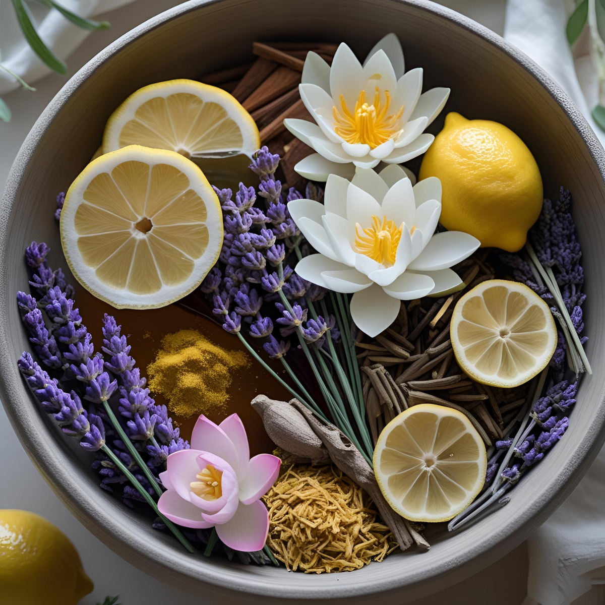 Sheba Scents Aromatherapy Blend of lavender, lemon, sandalwood, lotus, frankincense, and geranium for Crown Chakra balancing