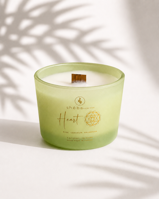 Heart Chakra Candle (rose, geranium, and palmarosa)