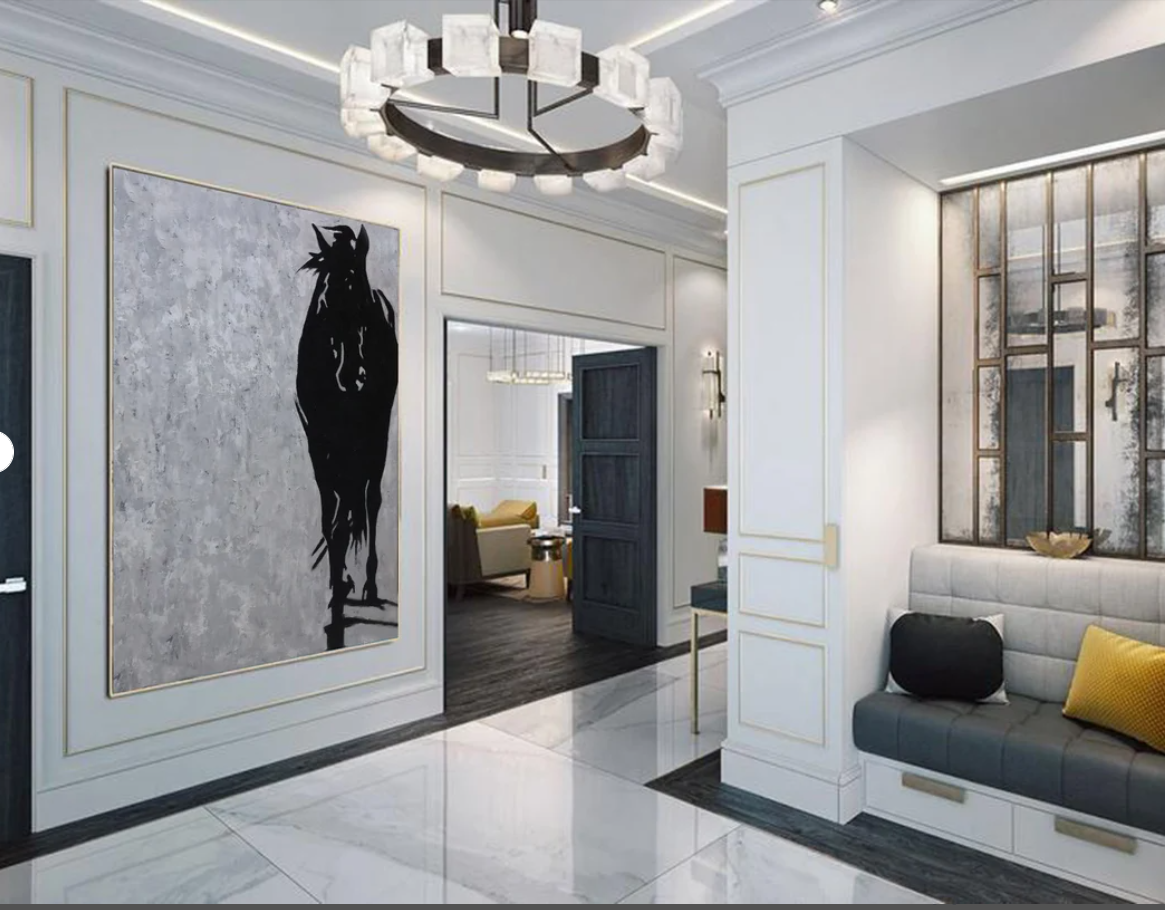 Black Horse (80"w x 100"h)