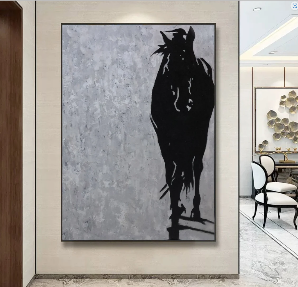 Black Horse (80"w x 100"h)
