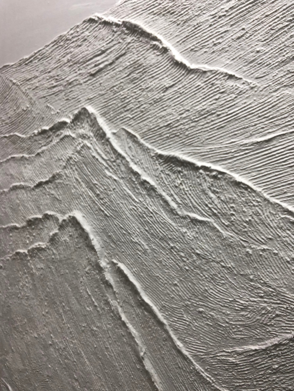 The Peaks - Neutral Mountains Painting (60w X 80"h)