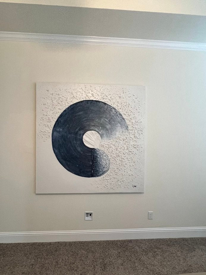 Blue Abstract Texture (64" x 64")