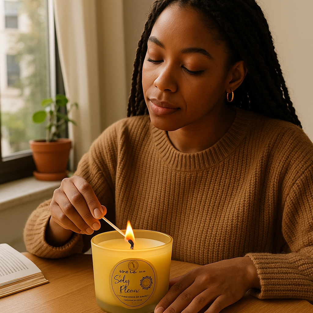 Use a sheba scents handmade Solar Plexus Chakra candle to boost your confidence, promote creativity and restore vitality