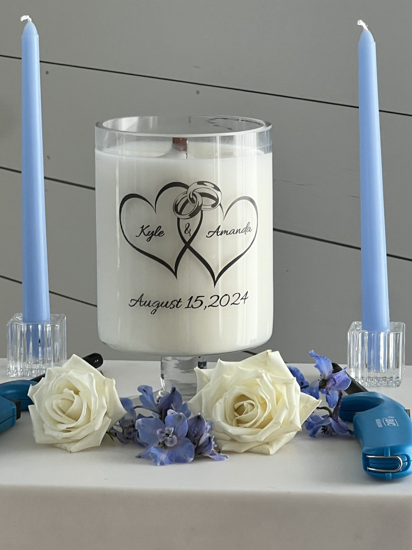 Custom Engraved Wedding Unity/Anniversary Candle