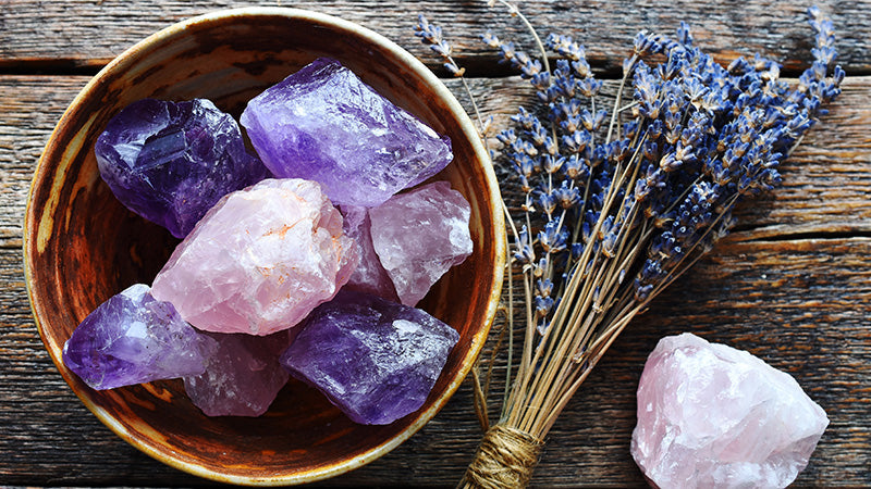 healing crystals and essential oils for wellness