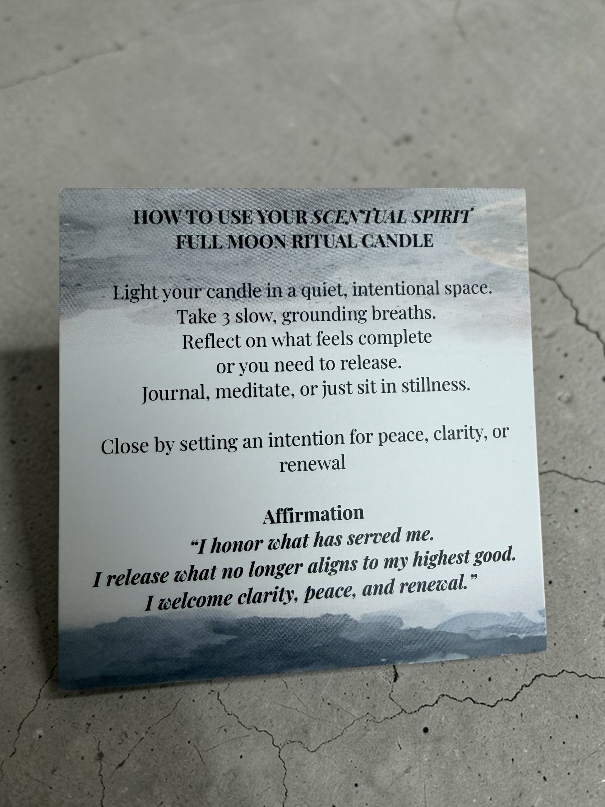 Full moon ritual guidance and affirmations