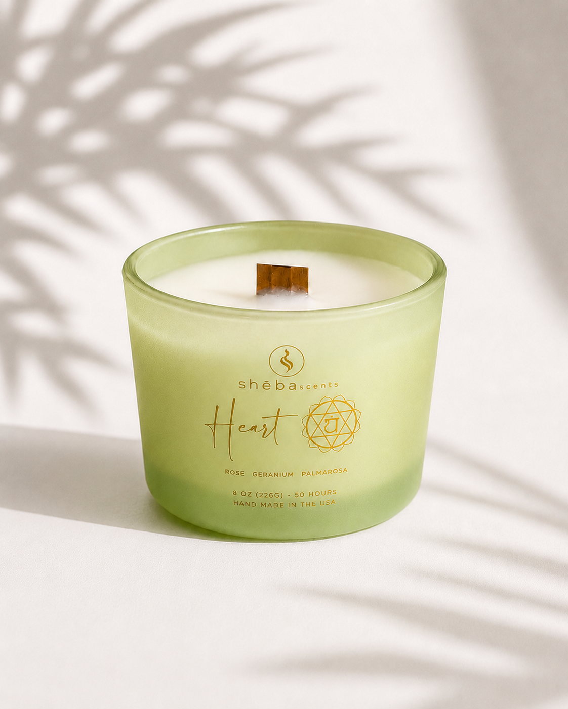 Heart Chakra Candle (rose, geranium, and palmarosa)
