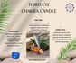 aromatherapy handmade chakra candle with frankincense, clary sage and juniper berry

