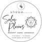 solar plexus candle label with scents of bergamot, ginger and lemongrass