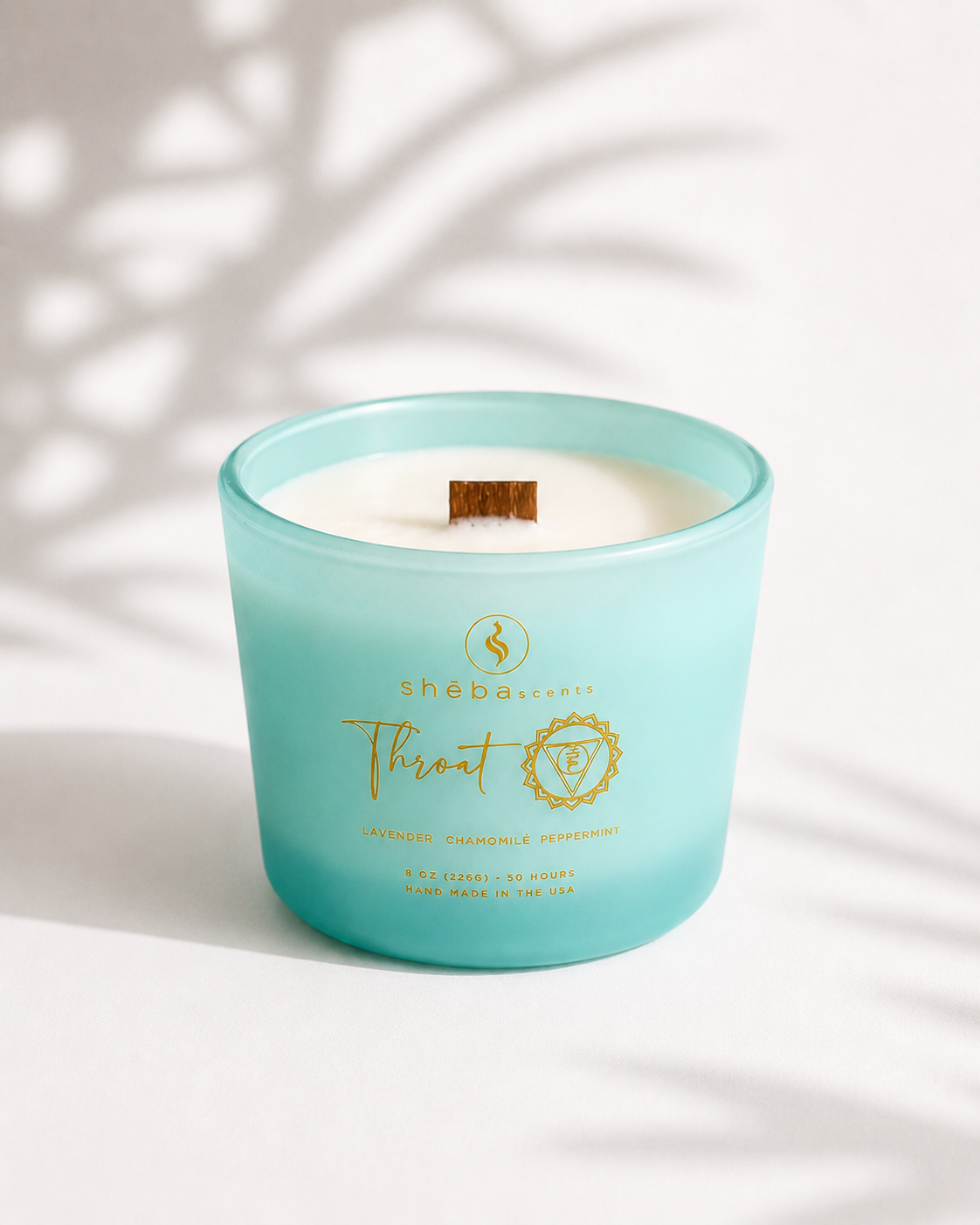 Throat Chakra Candle (lavender, chamomile and peppermint)