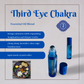 Everything you need for Third Eye Chakra balancing in one bottle - indigo blue, lapis lazuli crystal roller and a blend of pure ylang ylang, lavender, clary sage and frankincense oils handmade and reiki infused by Sheba Scents