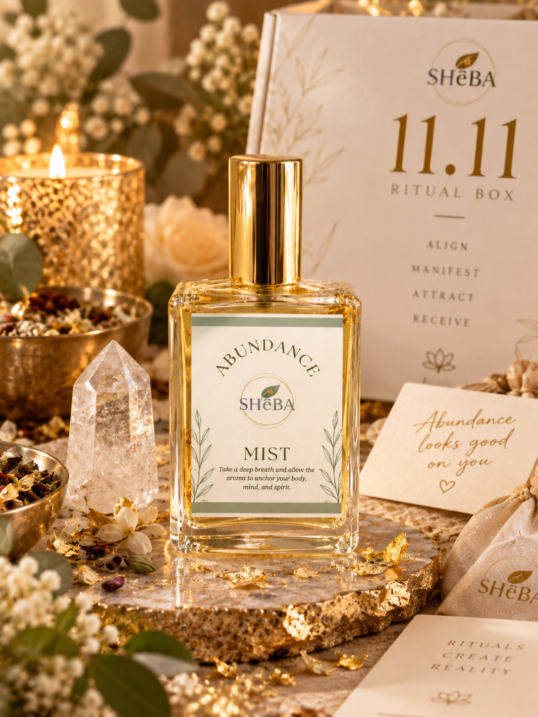 Abundance Mist with 24k Gold Flakes (30ml)