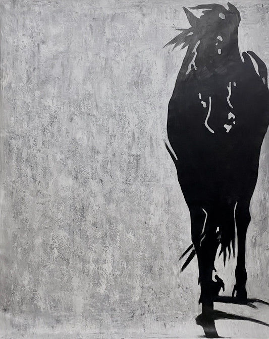 Art -Black Horse (80"w x 100"h)