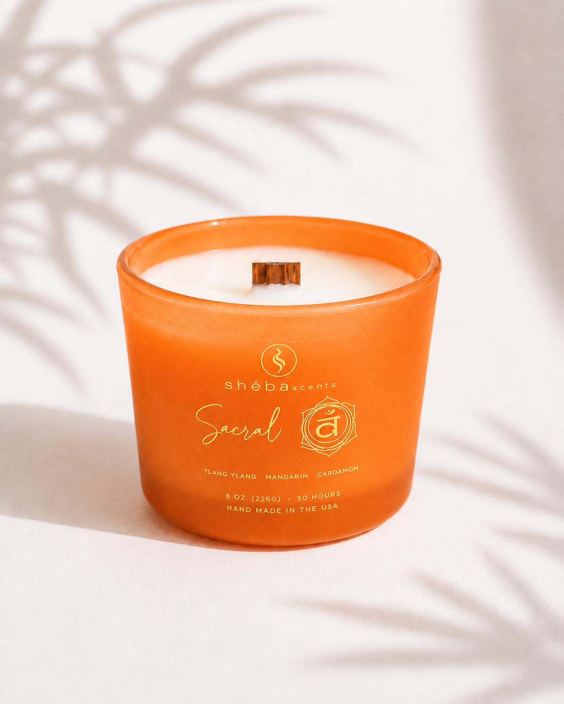 Sacral Chakra Candle (ylang ylang, mandarin, cardamom)