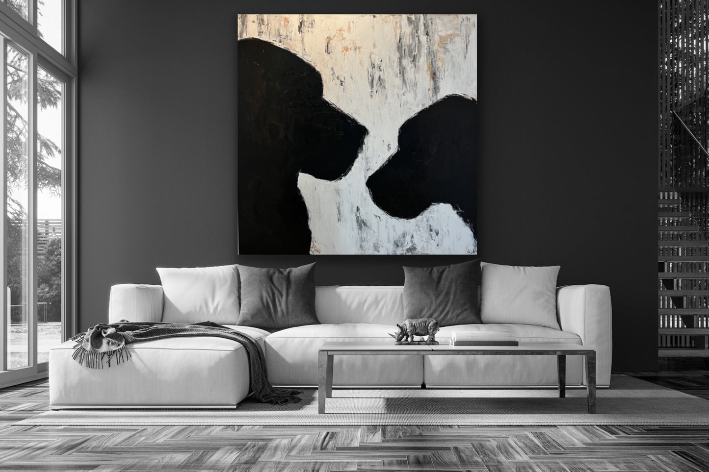 Art - Two Dogs (72" x 72")